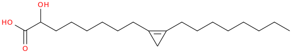 2 hydroxy 8 (2 octylcycloprop 1 en 1 yl)octanoic acid